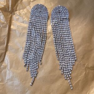 Diamante Sparkling Drop Earrings